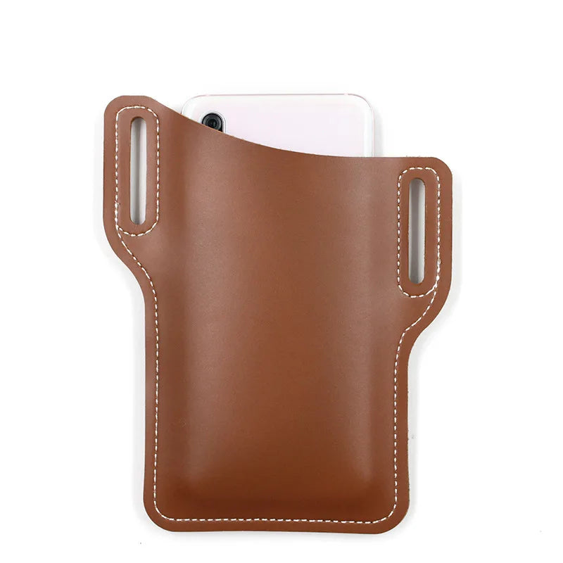 PU Leather Belt Clip Phone Holster for Travel and Outdoor Use