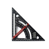 7.5-Inch Adjustable Aluminum Alloy Triangle Ruler with Protractor