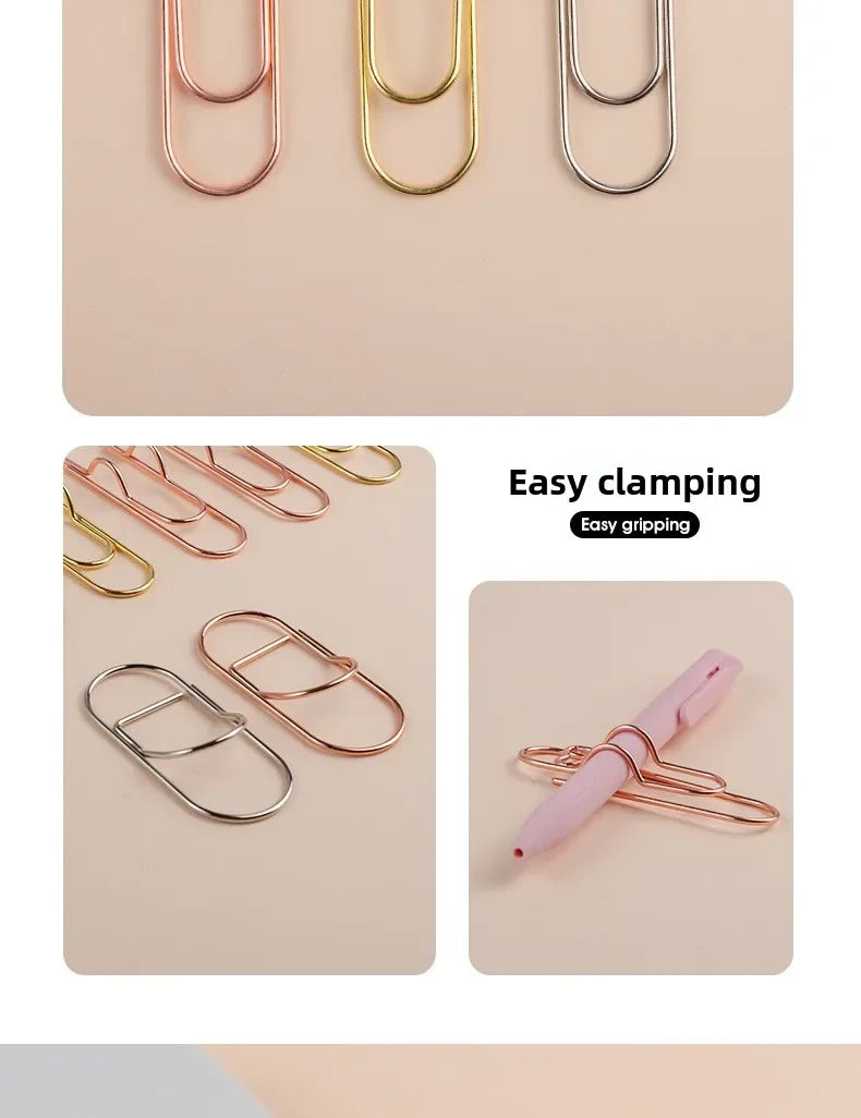Heart-Shaped Metal Pen Clips for Notebooks and Journals