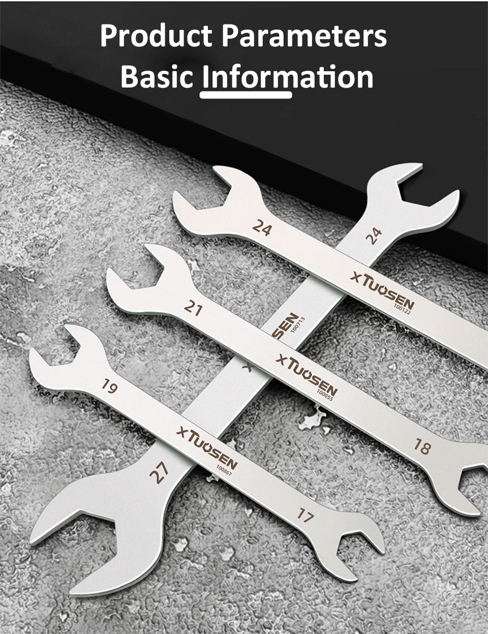 Ultra-Thin Dual-End Open Wrench for Tight Spaces
