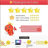 A graphic asking for 5 stars on a product review, showing dissatisfied customer feedback and a call to action.