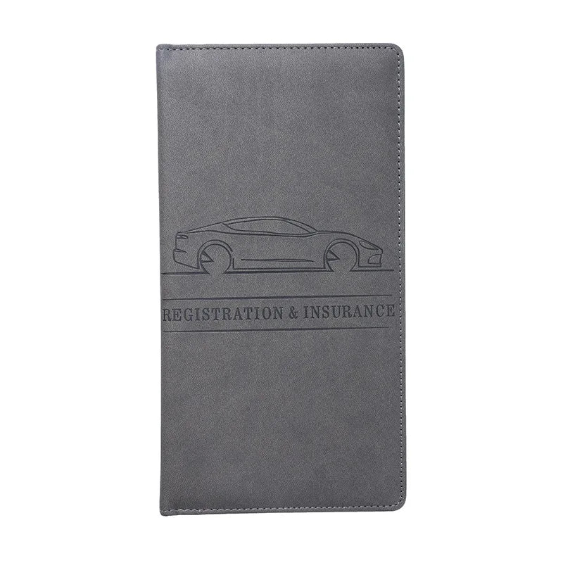 Leather Car Document Organizer with Card Holder