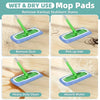 Set of reusable mop pads for sweeper mops used for removing dust, hair, stains, and absorbing water.