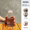 Elegant Glass Tumbler with Straw
