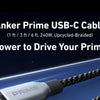 240W USB-C to USB-C Fast Charging Cable (3ft, Braided Nylon)
