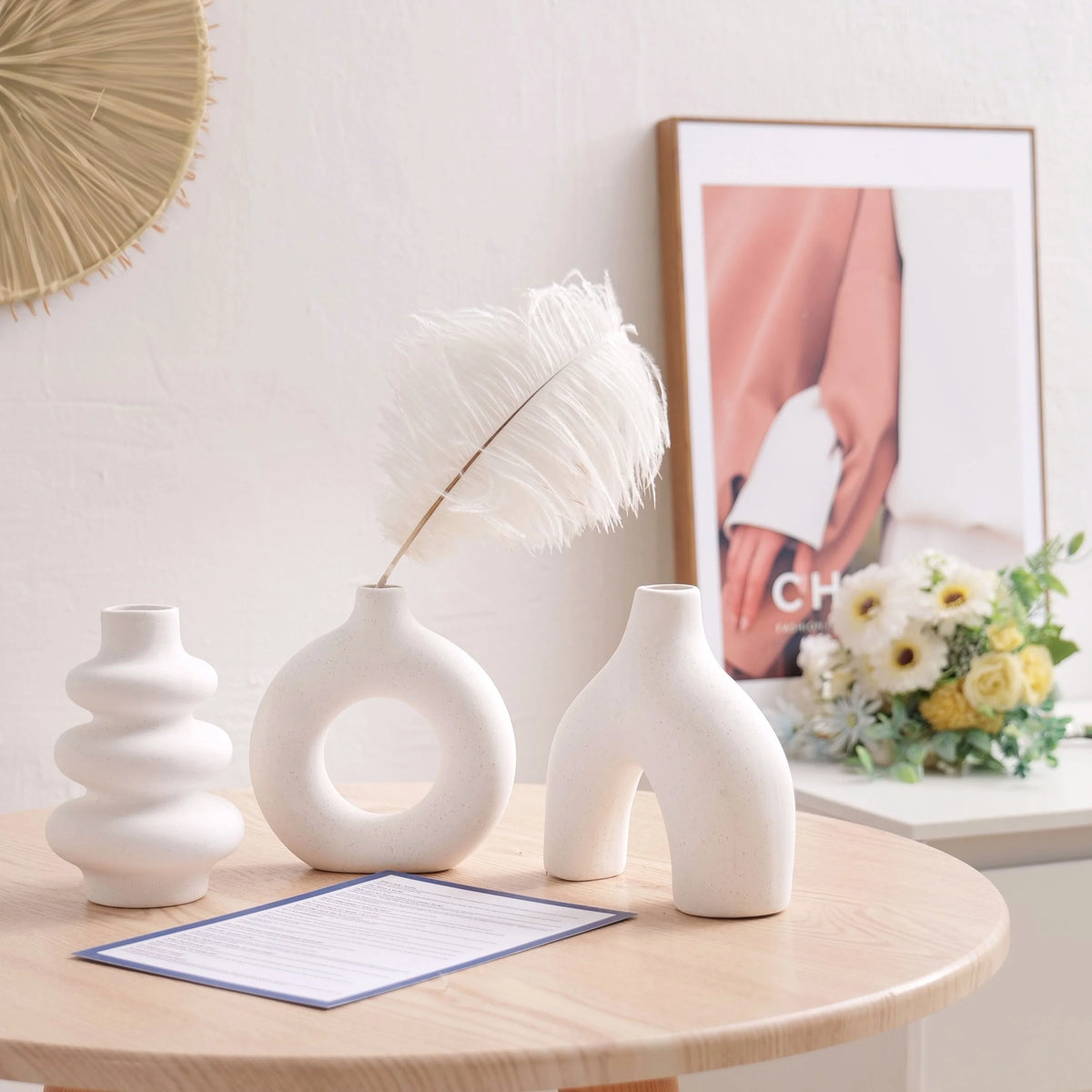 Bohemian Ceramic Vase Set for Home Decor