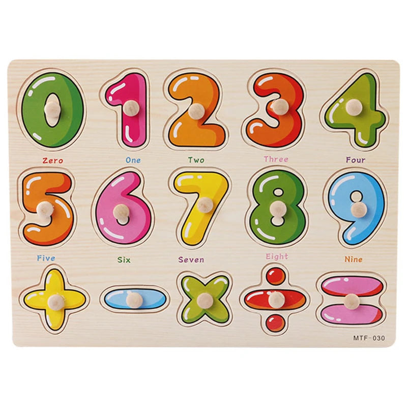Wooden Alphabet Puzzle Board for Toddlers