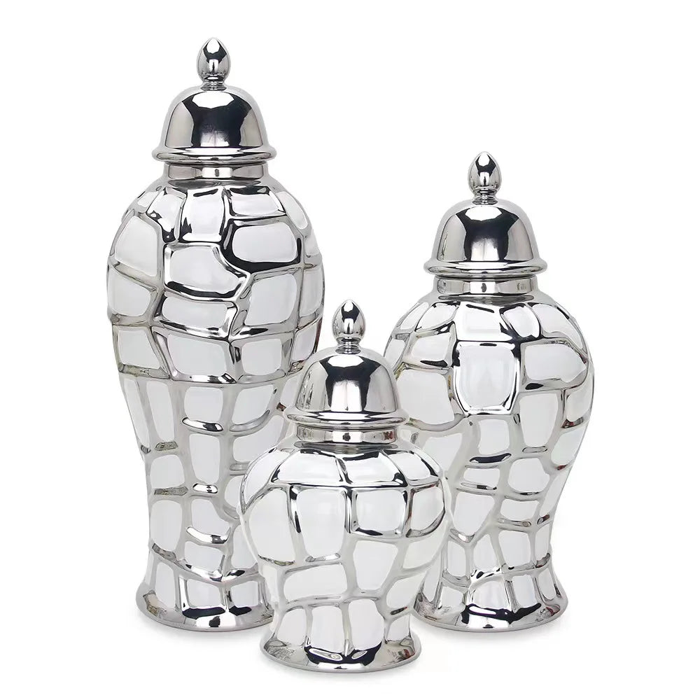 Nordic Ceramic Electroplated Tabletop Vase