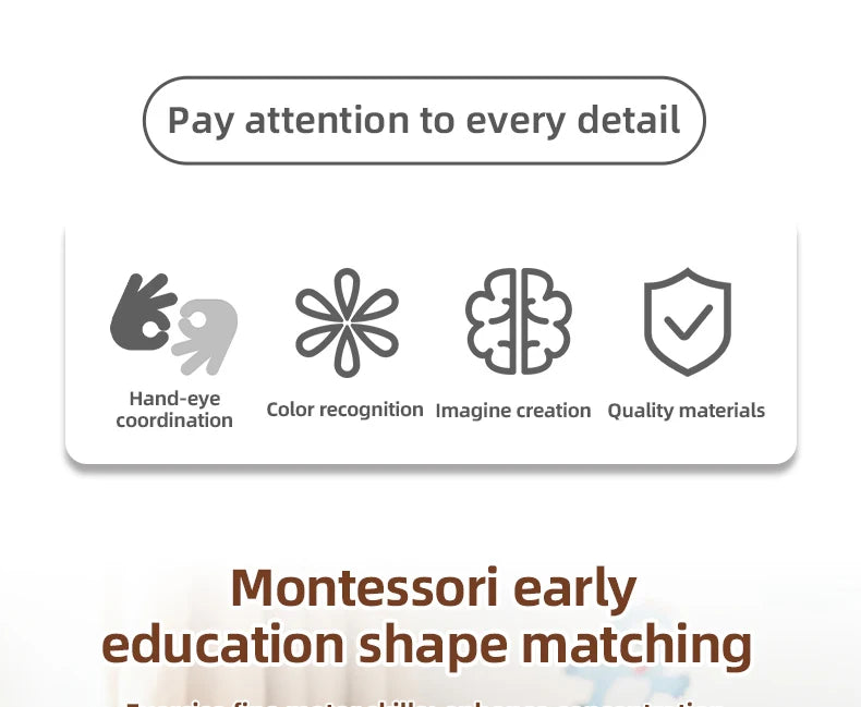 Montessori Shape Sorting Stacking Toy for Toddlers