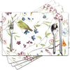Floral Linen Placemats for Dining Table