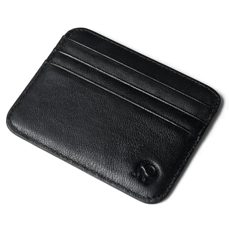 Slim Genuine Leather Card Holder Wallet