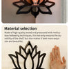 Handcrafted Lotus Wooden Wall Shelf with Cutout Design