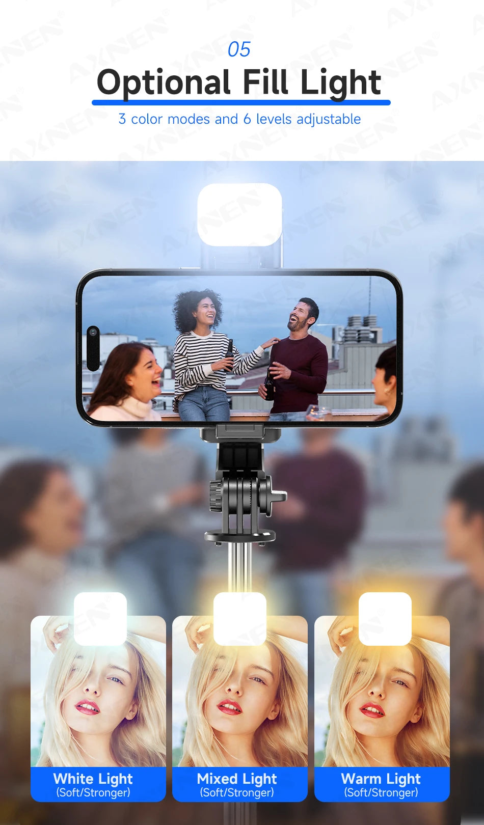 Portable Selfie Stick Tripod with Bluetooth Remote