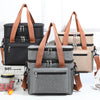 Insulated Double-Layer Lunch Tote with Shoulder Strap