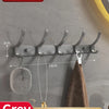 No-Drill Wall-Mounted Coat Rack with 6 Hooks