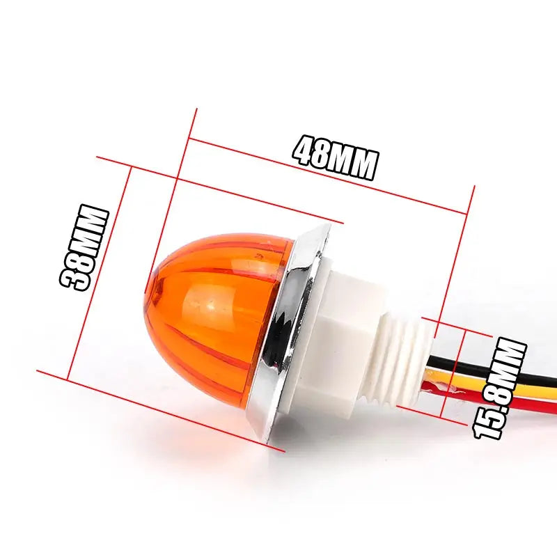 Compact LED Watermelon Side Marker Light with Flashing Turn Signal