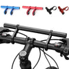 Various aluminum alloy bicycle handlebar extender mounts and clamps shown for mounting accessories.
