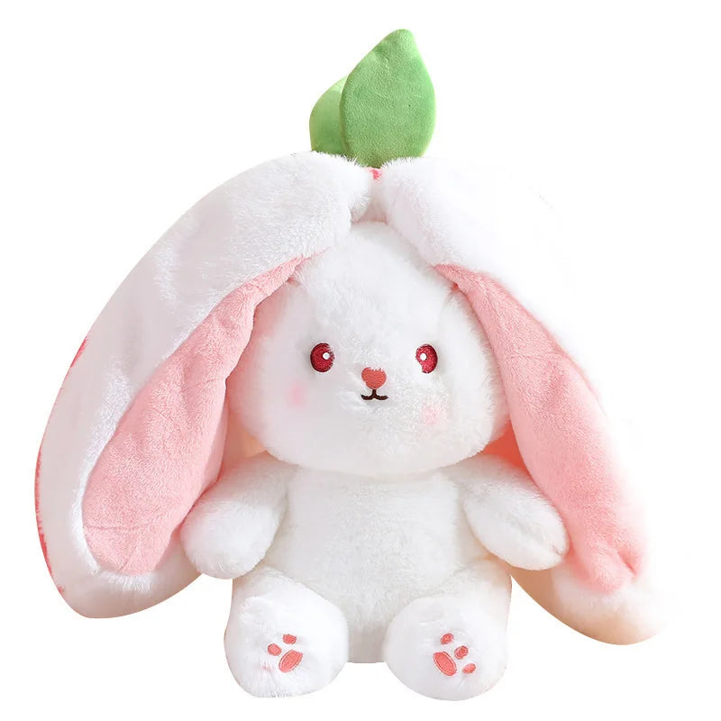 Kawaii Fruit Bunny Plush Toy - Cute Carrot & Strawberry Design
