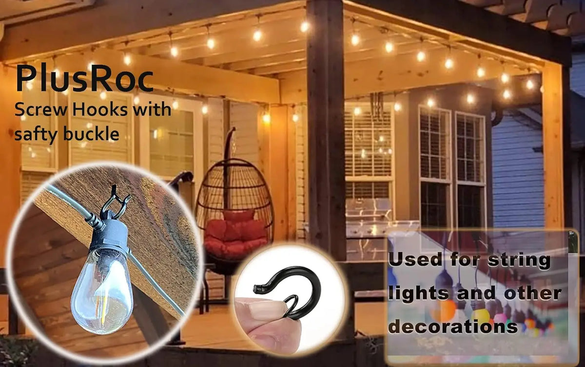 Heavy-Duty Ceiling Hooks for Hanging Plants, Lights & More (20-Pack)