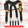 Heavy-Duty Padded Tool Belt Suspenders with Detachable Phone Holder