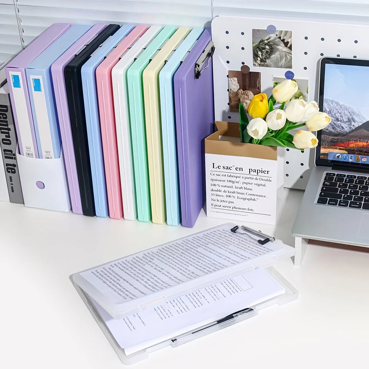 2-in-1 A4 Writing Board & Document Storage Box