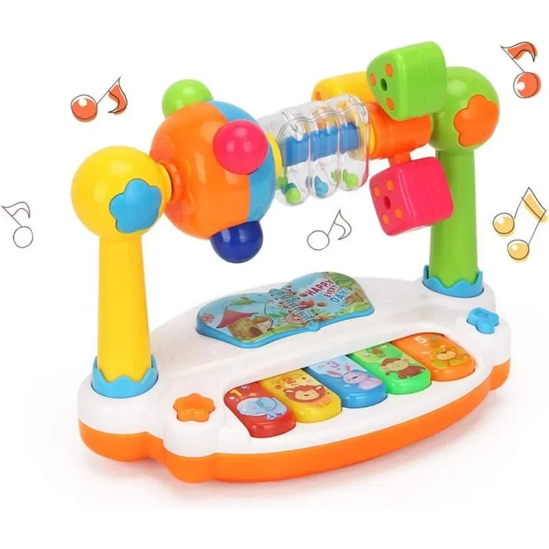Rotating Musical Piano Toy with Lights and Sounds for Toddlers
