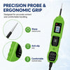 Grüner digitaler Auto-Schaltkreis-Tester-Sonde mit ergonomischem Griff und LED-Spannungsanzeige.