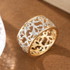 Two-Tone Copper Scroll Ring for Women