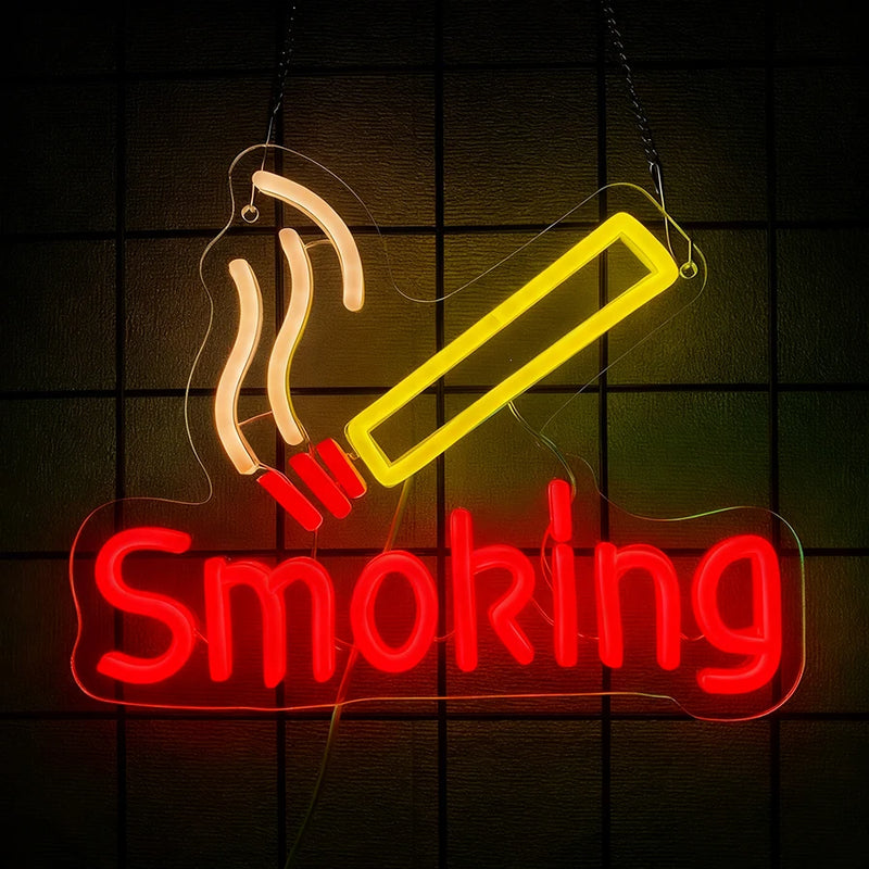 Cigar-Themed LED Neon Wall Sign