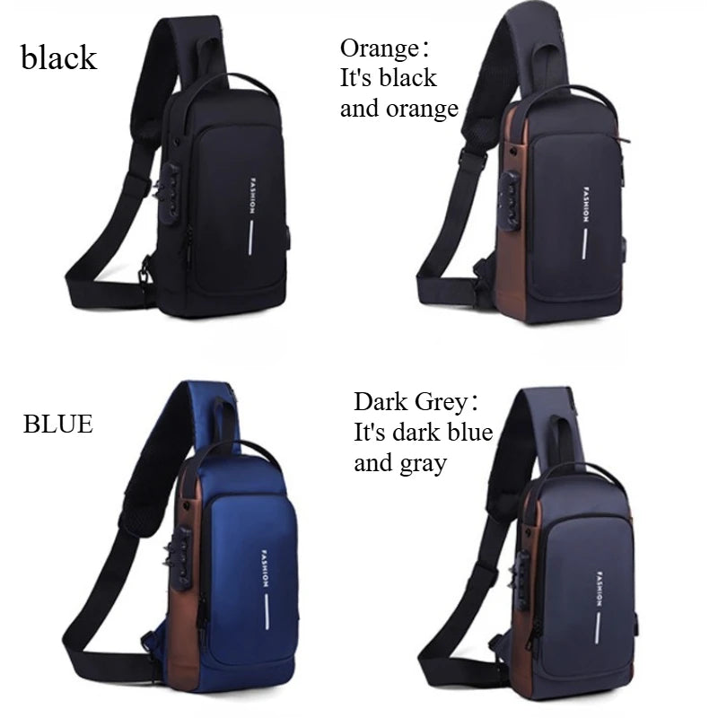 Secure Chest Bag with Combination Lock