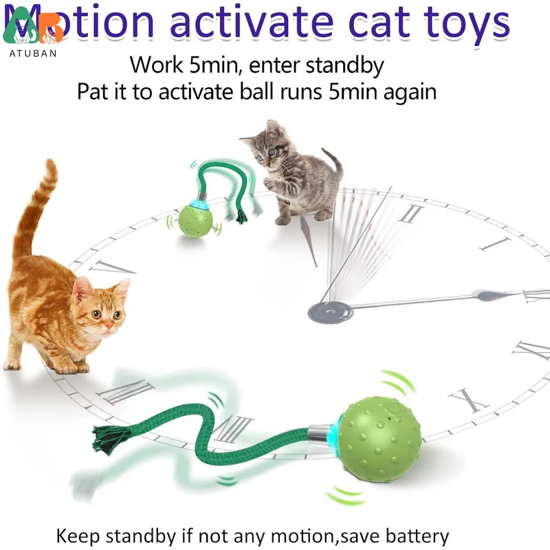 Motion-Activated Interactive Cat Toy Ball