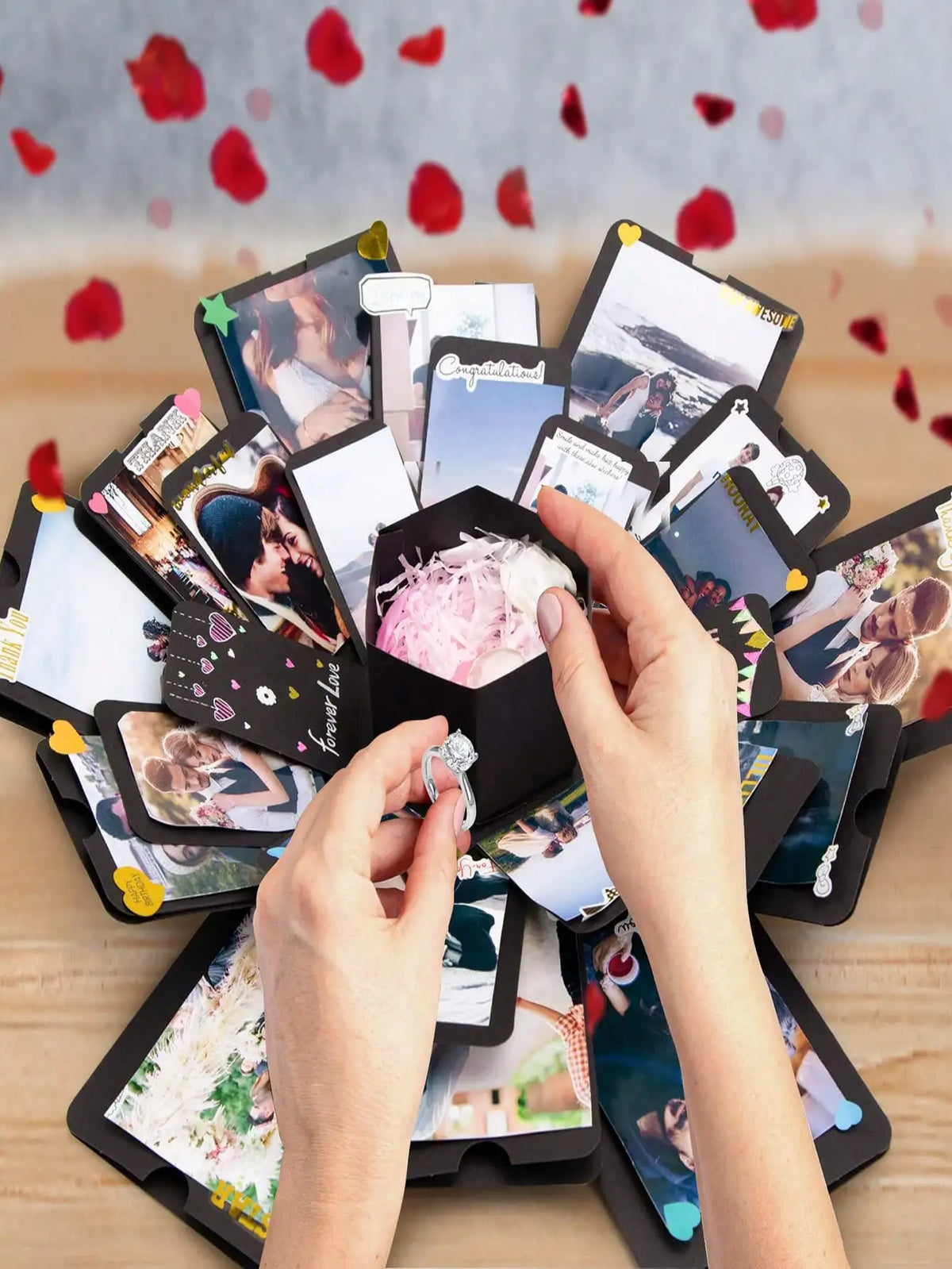 DIY Explosion Photo Album Box for Anniversary Surprises