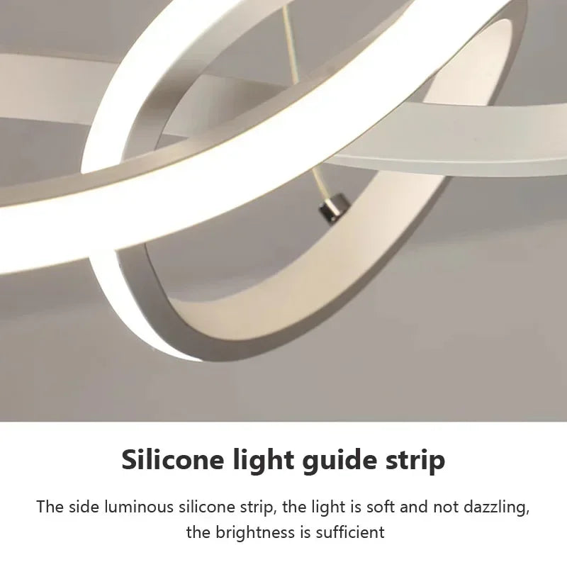 A close-up of a white silicone light guide strip fixture mounted on a ceiling.
