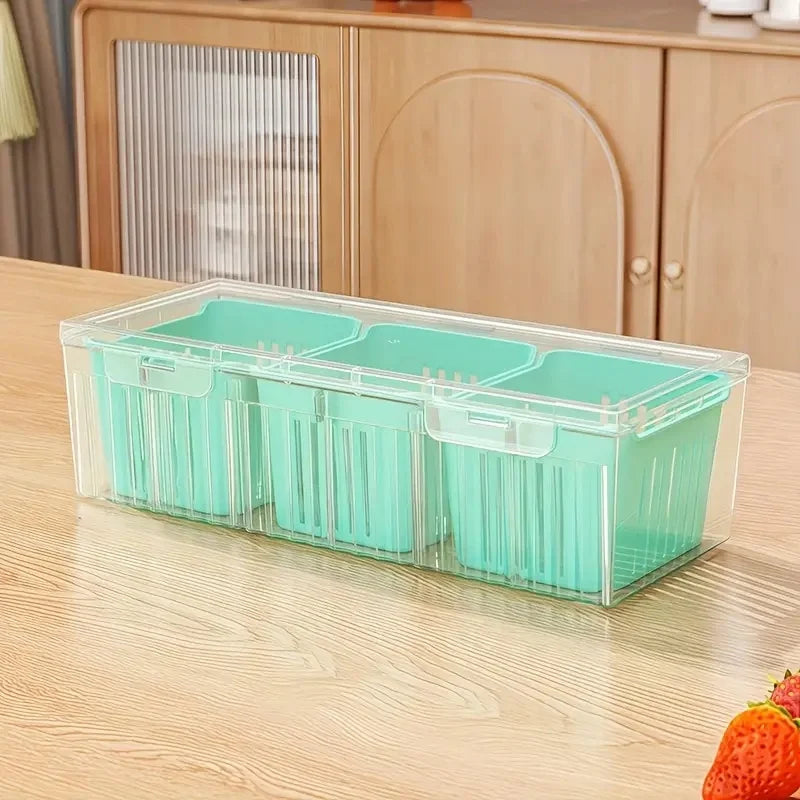 Square Food Storage Containers with Clear Compartments