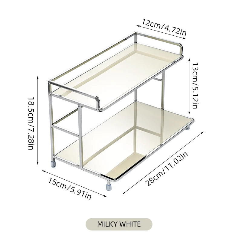 Two-Tier Metal Desktop Storage Rack