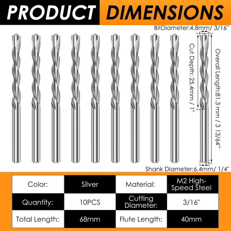 3/16-Inch Drywall Router Bit Set