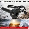Black electric bike throttle grip for Sur-Ron X/S showing adaptation to various environmental conditions