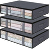 Under Bed Storage Containers with Clear Window (3-Pack)