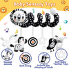 Soft Car Seat & Stroller Toy Set with Mirror, Crinkle, and Squeaky Sounds
