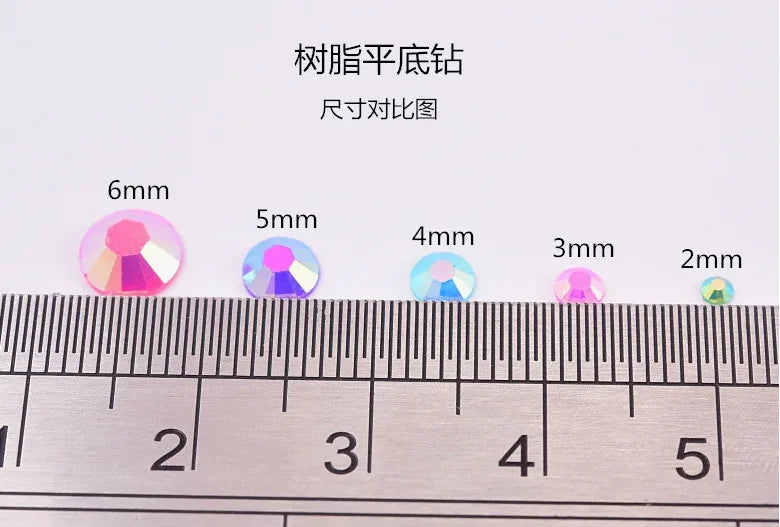 Jelly AB Flatback Resin Rhinestones (2-6mm)