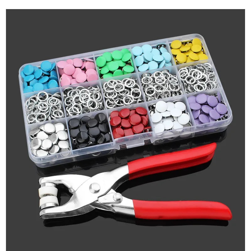 Metal Snap Button Kit with Pliers Tool Set