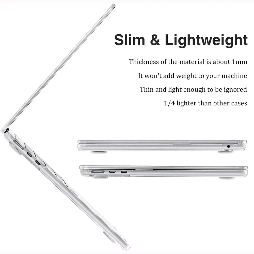 Clear Hard Shell Case for MacBook Pro with Keyboard Cover & Screen Protector