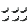 A set of black carbon fiber rain covers designed as a visor for car rear cameras.
