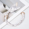 Decorative Silk Scarf Bag Chain with Detachable Bow