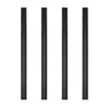 Four vertical black car side window wiper strips.