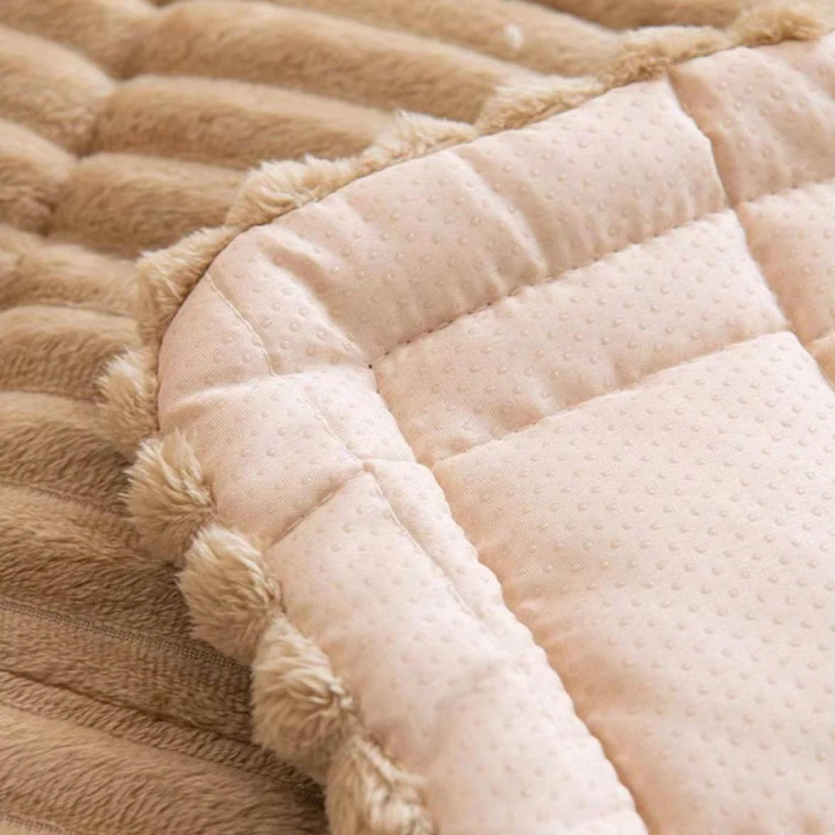 Cozy Quilted Flannel Sofa Pad with Anti-Slip Backing