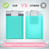 Comparison image showing our bubble mailers versus others, highlighting protection for individual privacy.