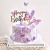 Gold Acrylic Happy Birthday Cake Topper Set (10 Pieces)