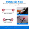 Installation note showing direct sleeve and cross nesring methods for aluminum quick release fasteners.