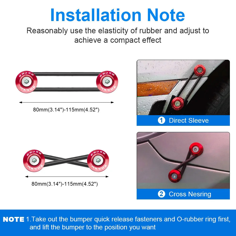 Installation note showing direct sleeve and cross nesring methods for aluminum quick release fasteners.